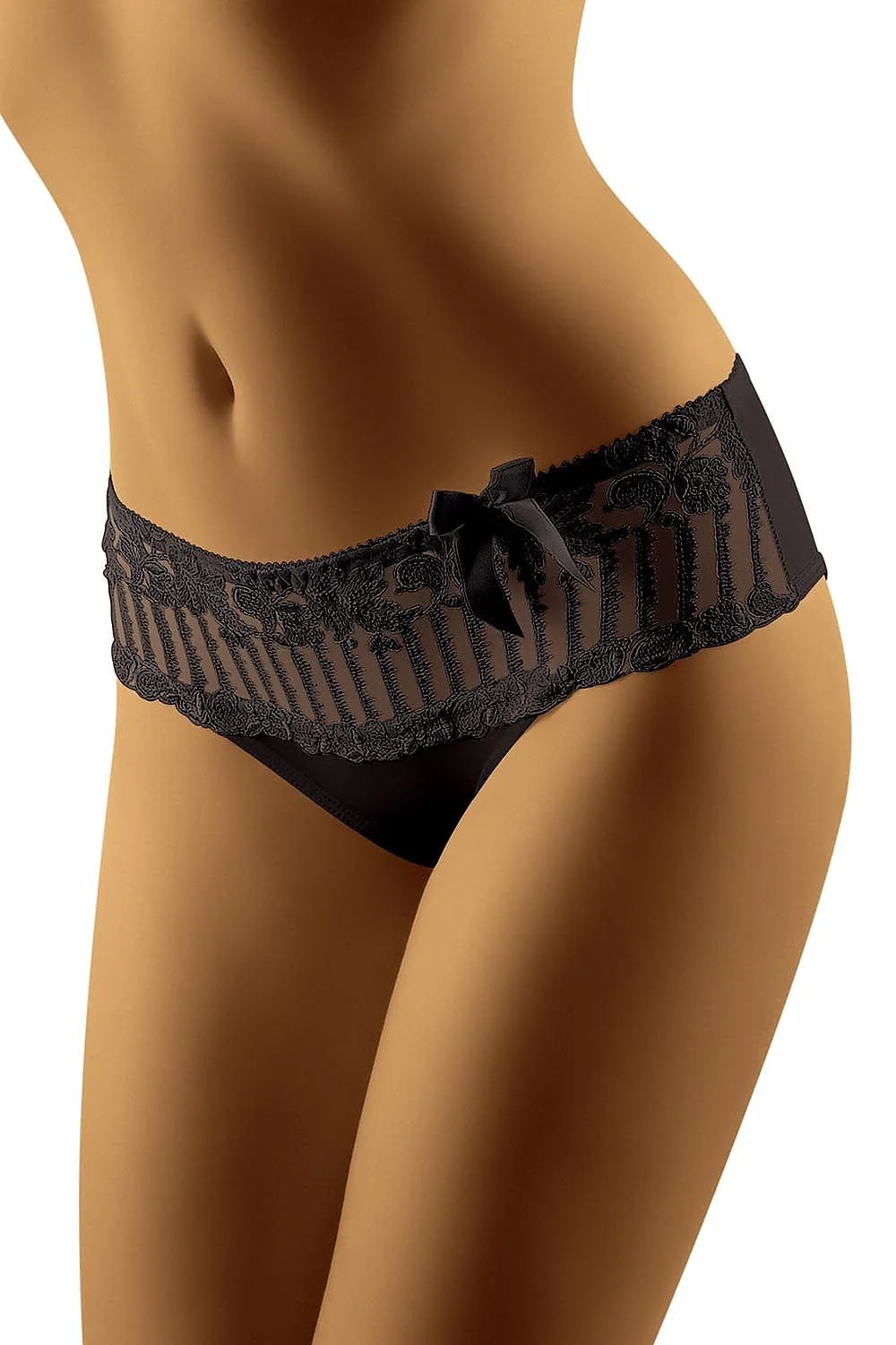 Culottes en dentelle blanche sexy et romantique taille basse avec motif floral élégant féminin