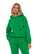 Ensemble détente pour femmes sweatshirt capuche pantalon assorti maille drapée coupe ample couleurs vives loungewear confort