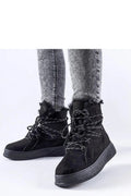 Bottes de neige Solea femmes design moderne fourrure plateforme hiver bottines élégantes confortables cuir écologique