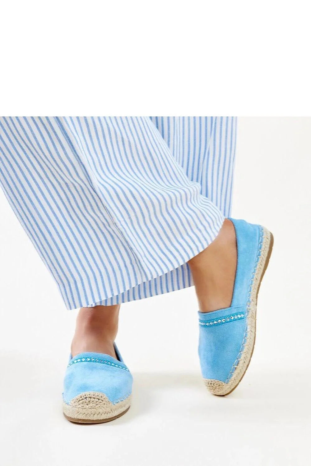 Espadrille Solea bleu ciel en toile corde tressée slip-on confortable été femme