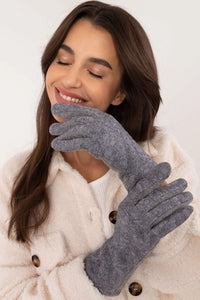 Gants élégants pour femmes tissu isolant motif géométrique fleur brodée coton élasthanne polyester doux chaud hiver style urbain mode accessoires