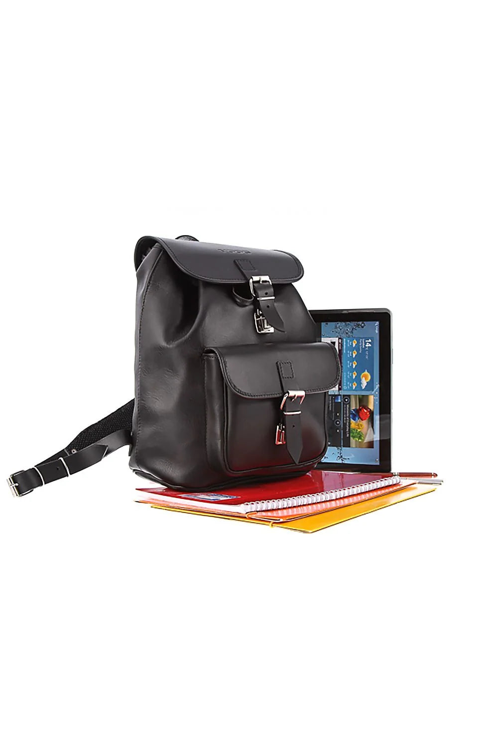 Sac à dos cuir élégant classique marron clair camel avec compartiments multiples pour femme moderne
