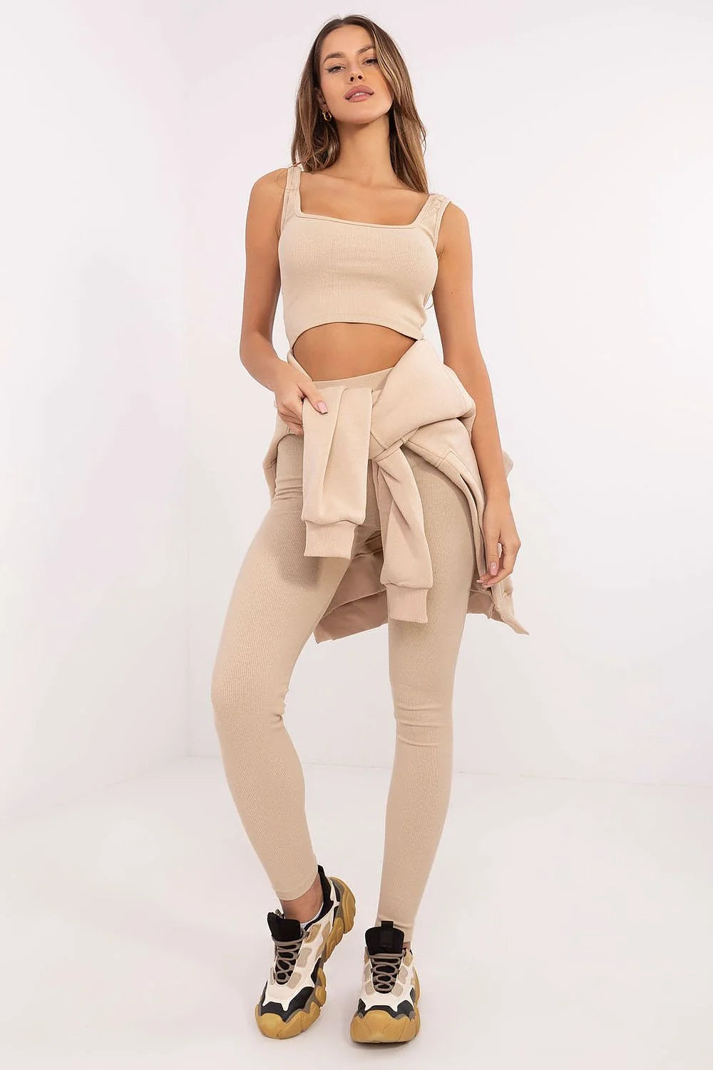 Ensemble féminin décontracté hoodie leggings sweat capuche jogging femme