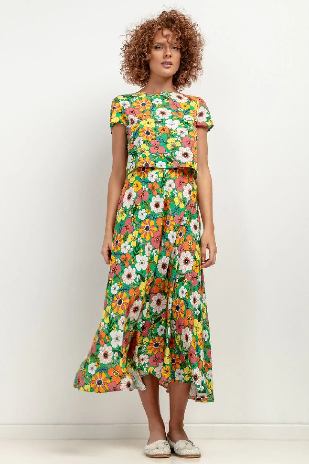 Jupe longue bohème femme motifs floraux été style décontracté coupe fluide tissu léger viscose occasion spéciale