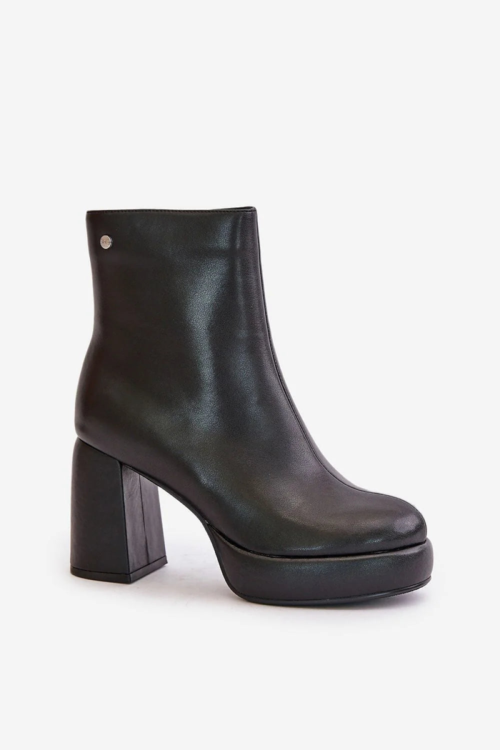 Bottes à talons aiguille pour femmes cuir naturel élégantes confortables plateau avant zippé isolateur fin ajusté style moderne