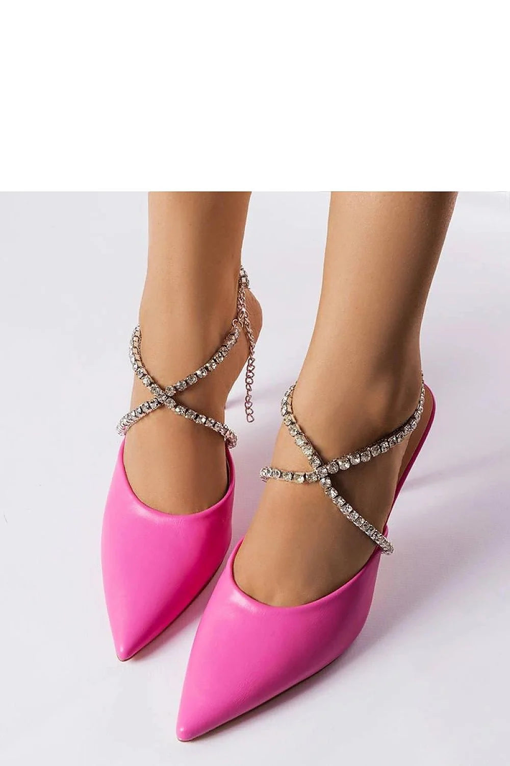 Mules à talons aiguilles rose vif simili-cuir femmes design moderne occasion formelle confortable talon 10 cm