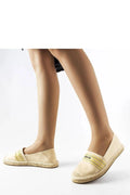 espadrilles femme beige basses slipon toile tissu bande elastique rayee jaune bleu semelle tressee jute caoutchouc antiderapante confortable respirantes