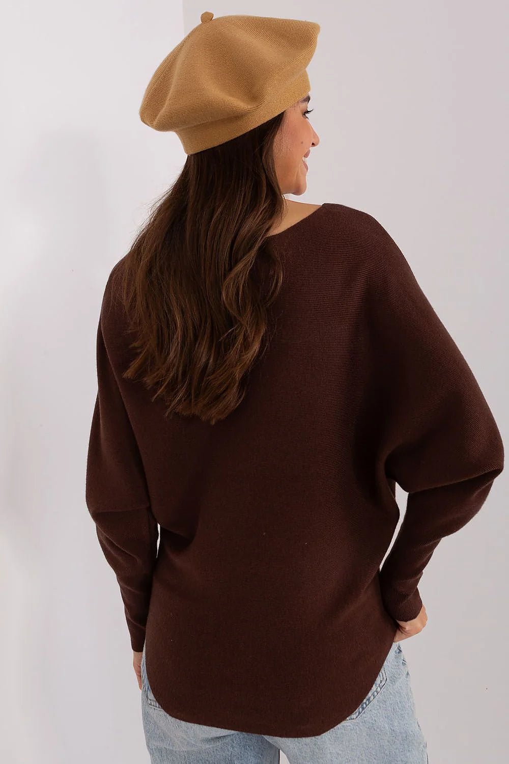 Béret classique en laine acrylique et cachemire pour femme, style élégant, couleur camel, accessoire mode automne-hiver