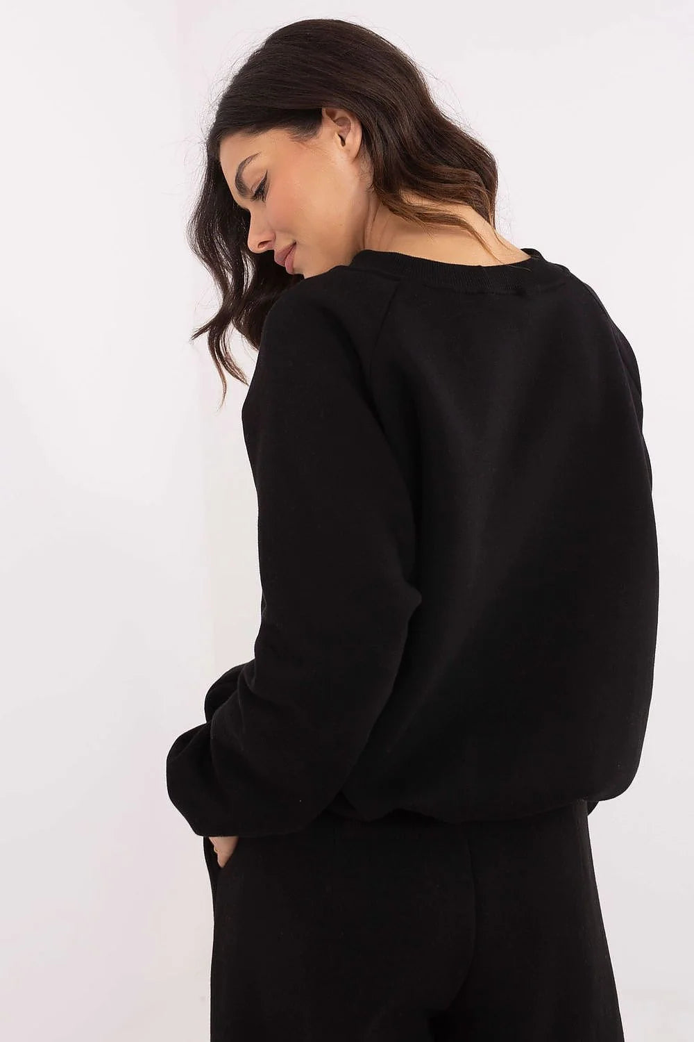 Sweatshirt Femme Carolina Logo NC Style Sportif Casual Manches Longues Coton noir
