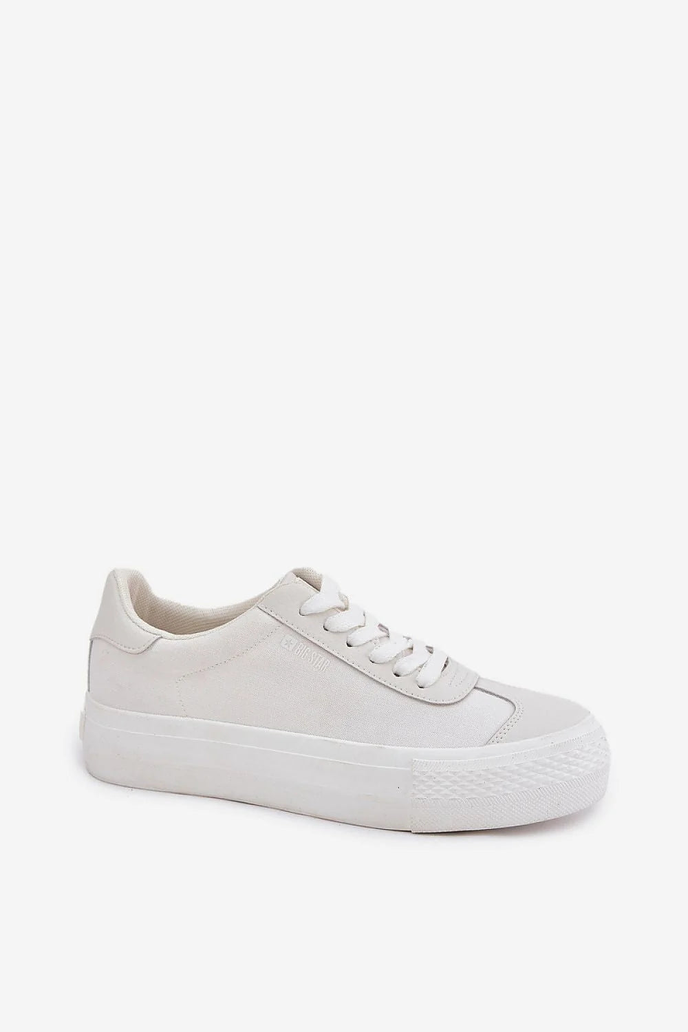 Baskets Step in style femmes design moderne confortable couleur blanche matériau textile semelle épaisse amorti supérieur ajustement parfait style urbain décontracté