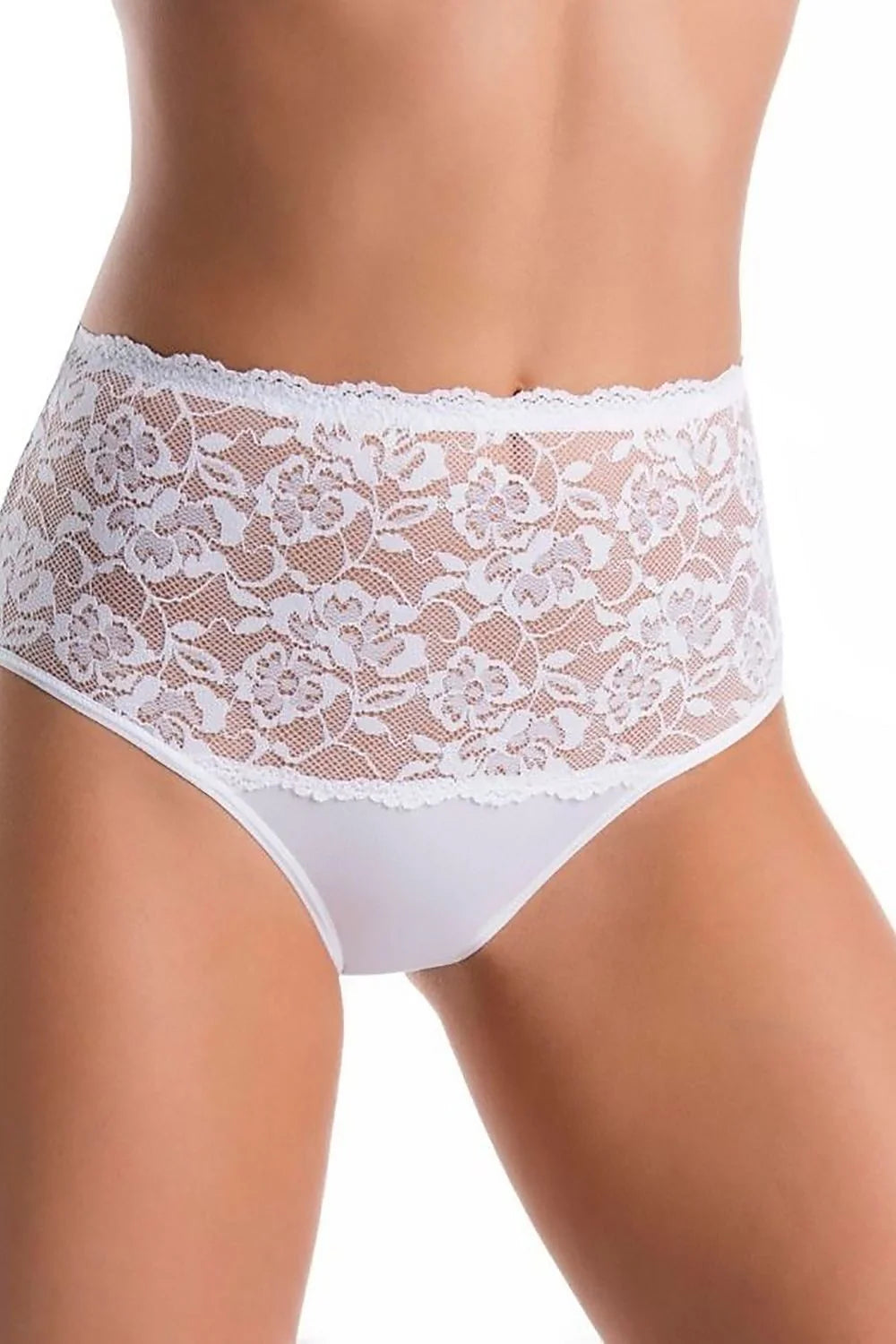 ensemble culottes Teyli dentelle florale taille haute coton elasthanne blanc lot trois couvrance maintien confortable féminin