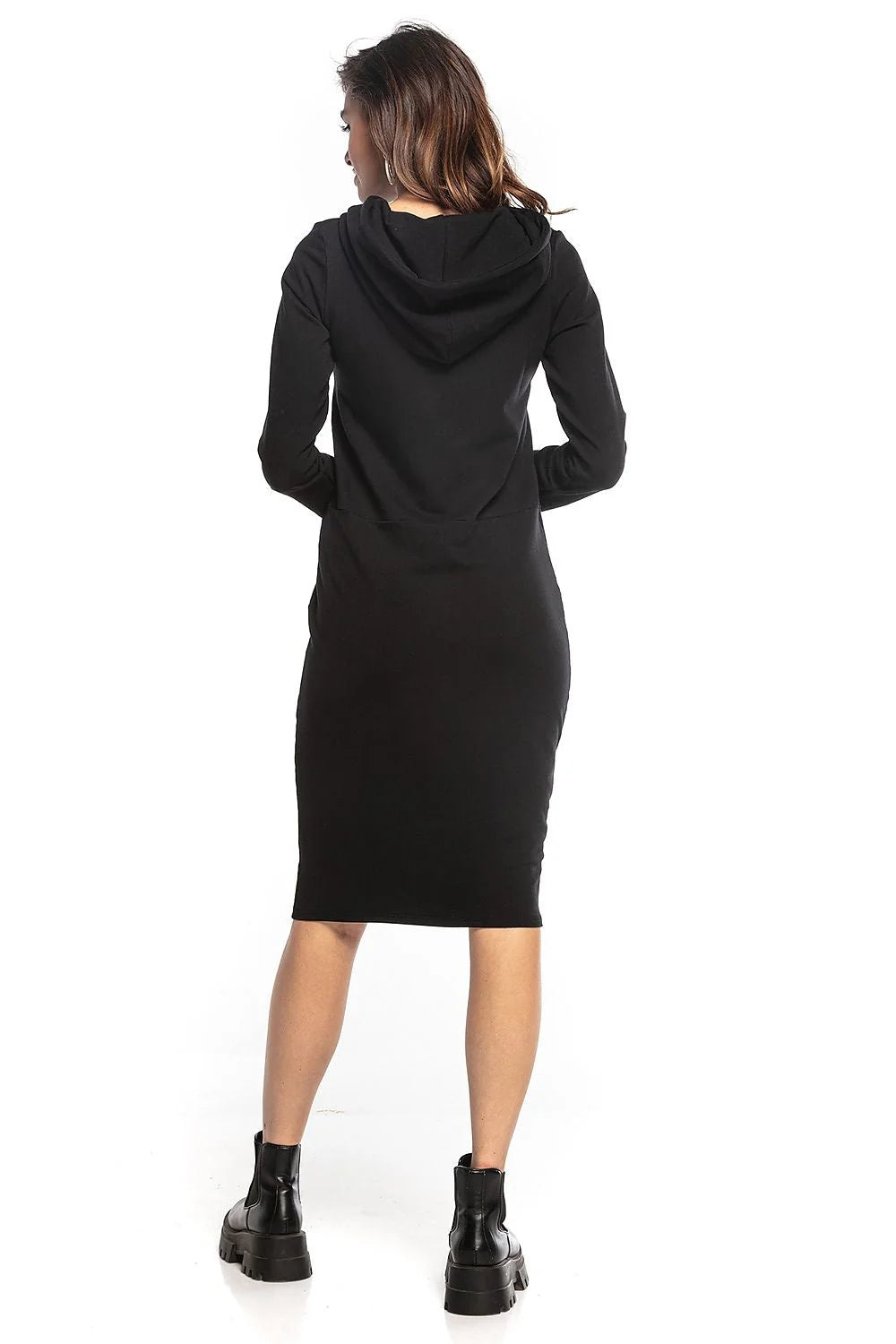 Robe sweat à capuche femme maille douce verte casual confortable pour sorties mode actuelle