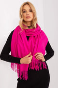écharpe fuchsia vif oversize douce chaude franges longues laineuse synthétique légère confortable élégante intemporelle polyvalente ample longue 196cm