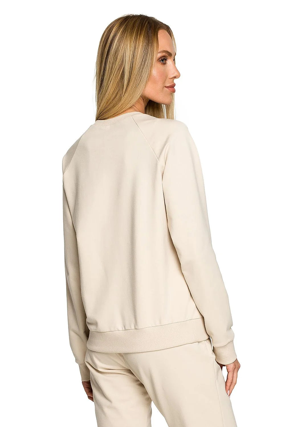 Sweatshirt pour femme moderne style casual couleur verte vif manches longues broderie Girl coton élasthanne ajustement confortable