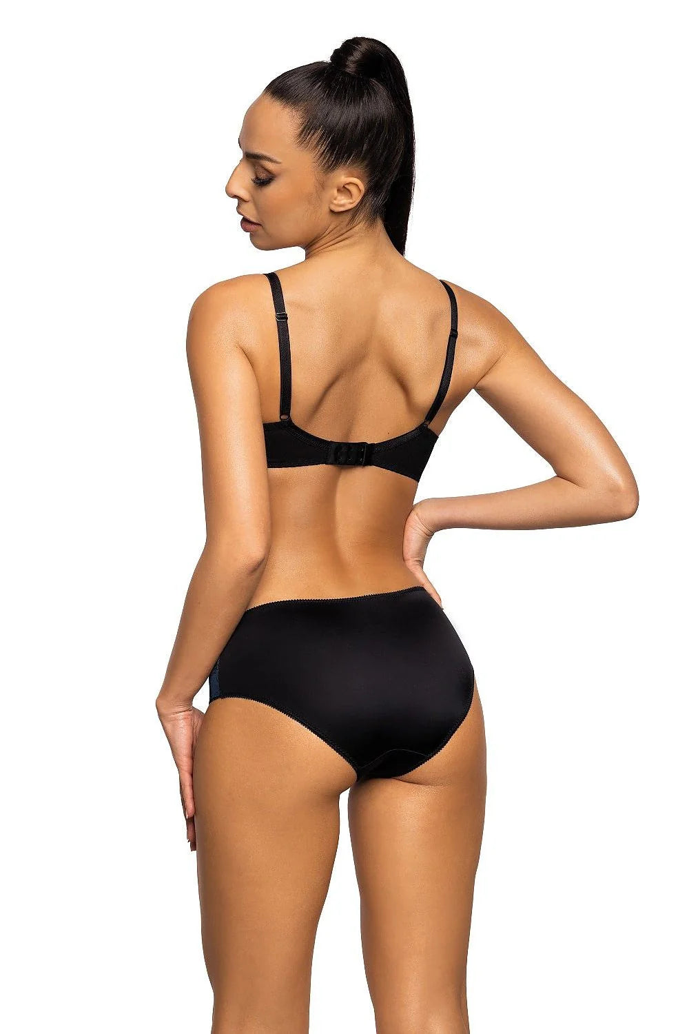 Culottes Mat Saddie classique élastique maille dentelle floral noir bleu femme élégance confort taille ajustable