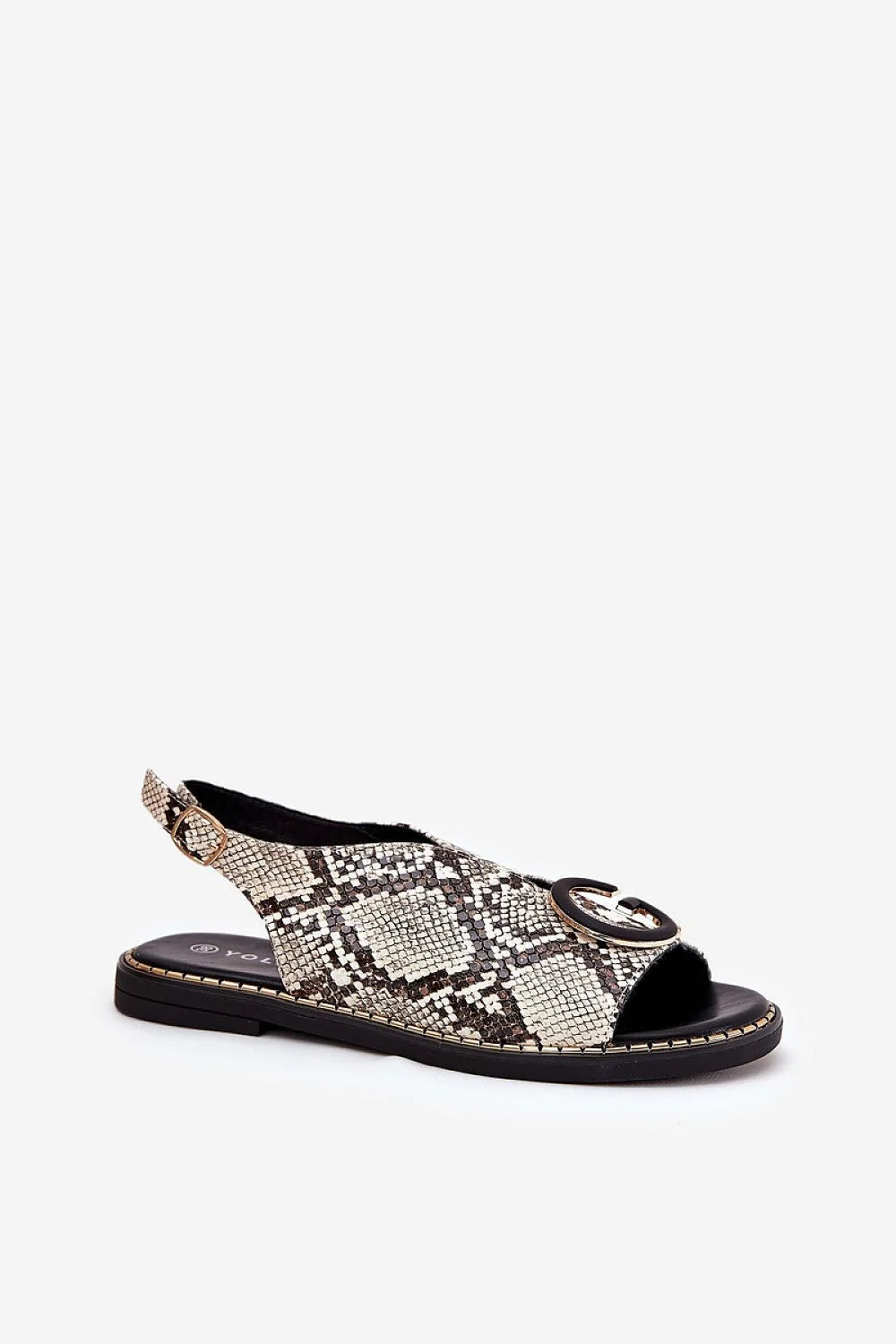 Sandales pour femmes à motif serpent cuir artificiel semelle surélevée style bohème assemblage asymétrique élégance été 2023