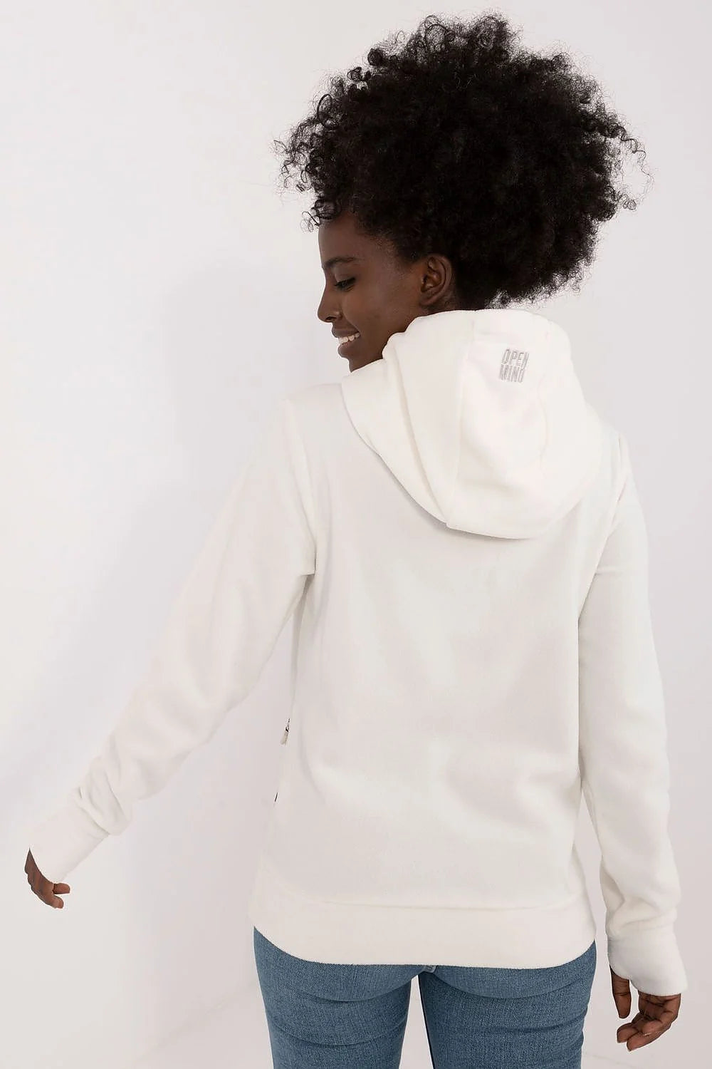 Sweatshirt à capuche pour femme style moderne couleur blanche matériau doux confort maximal polyvalent mode casual