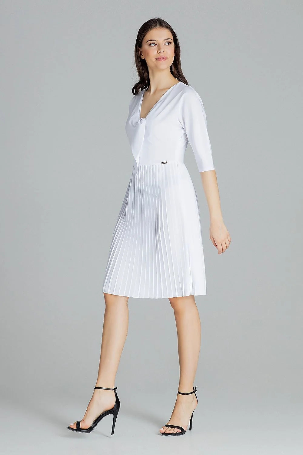 Robe de cocktail femme polyester élasthanne élégante motifs géométriques manches kimono confort soirée chic