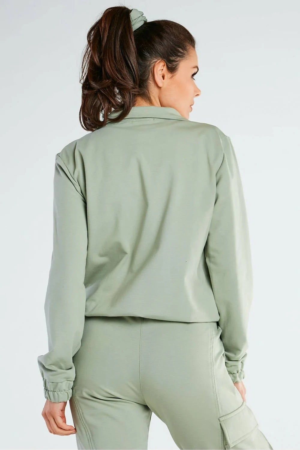 Ensemble veste pantalon polyester jaune fluo sport chic confortable quotidien pour femme élégante