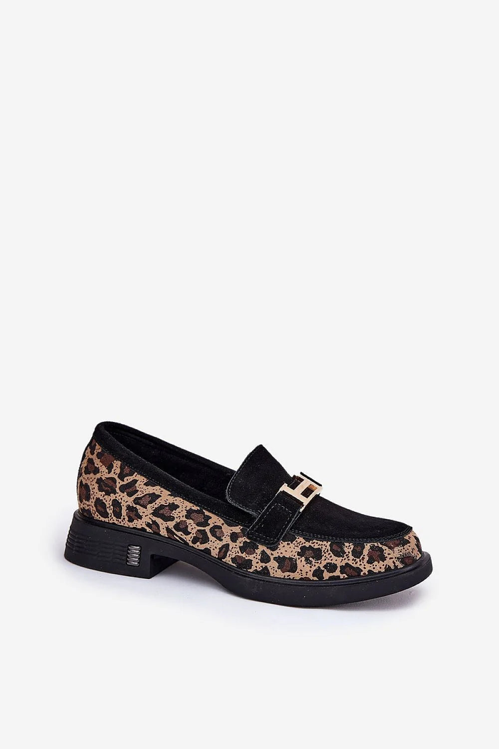 Mocassins femmes Vinceza suédine écologique motif léopard talon plat confortable style audacieux occasion polyvalente