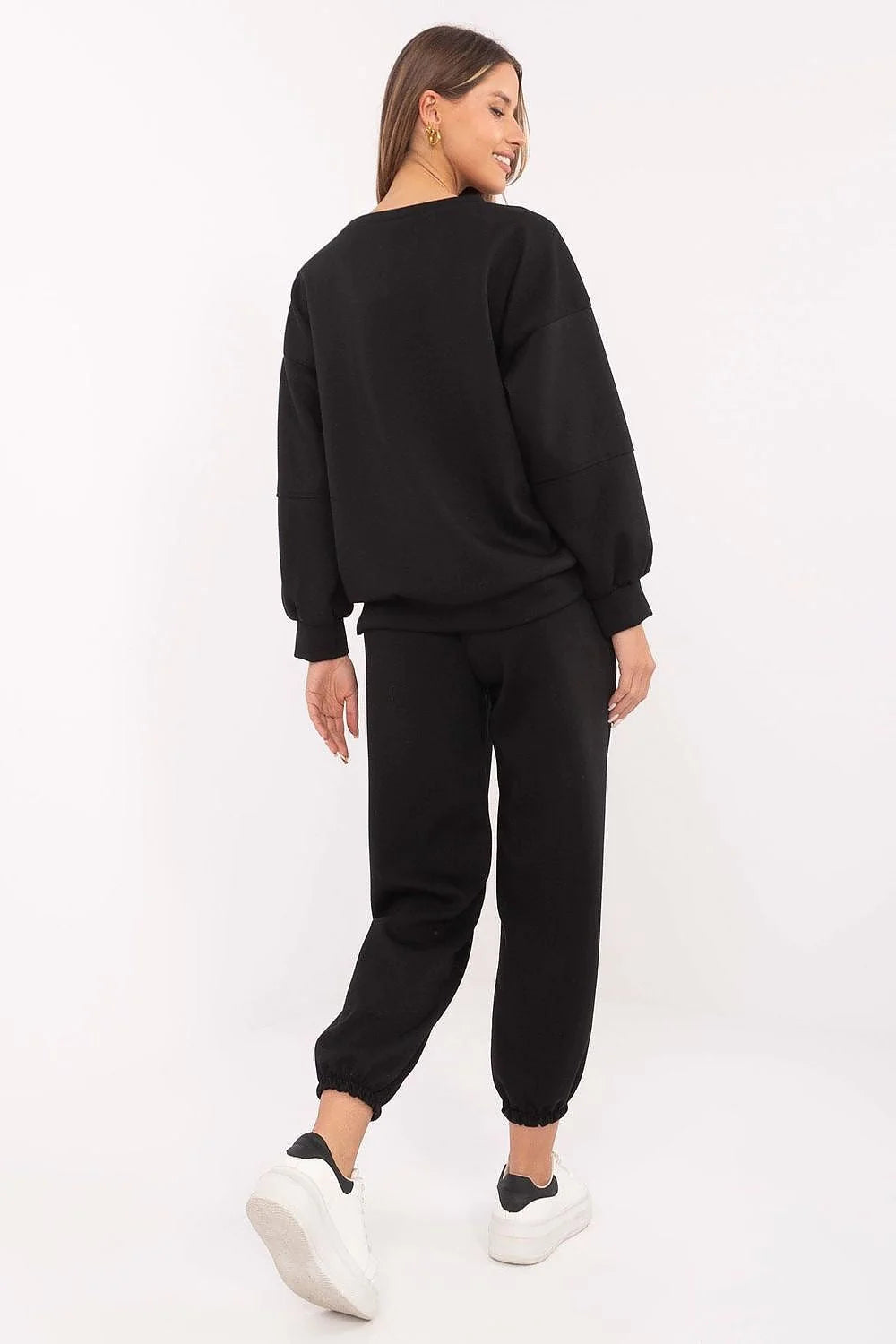 Ensemble de survêtement pour femme style Italy Moda confortable et moderne manches longues taille haute pantalon élastiqué
