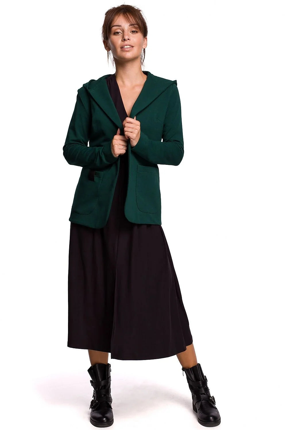 Blazer femme Be Wear design moderne coton élasthanne capuche poches larges tailles XS-XXL style casual élégant