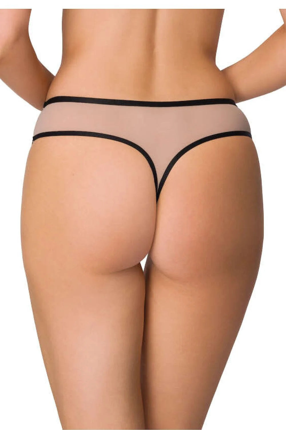 Sous-vêtement féminin moderne élégant tissu mélange tulle dentelle nude noir motif floral classique briefs confortables
