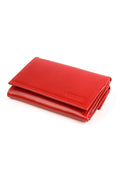 Portefeuille femme en cuir lisse rouge vif élégant et fonctionnel pour usage quotidien sophistiqué