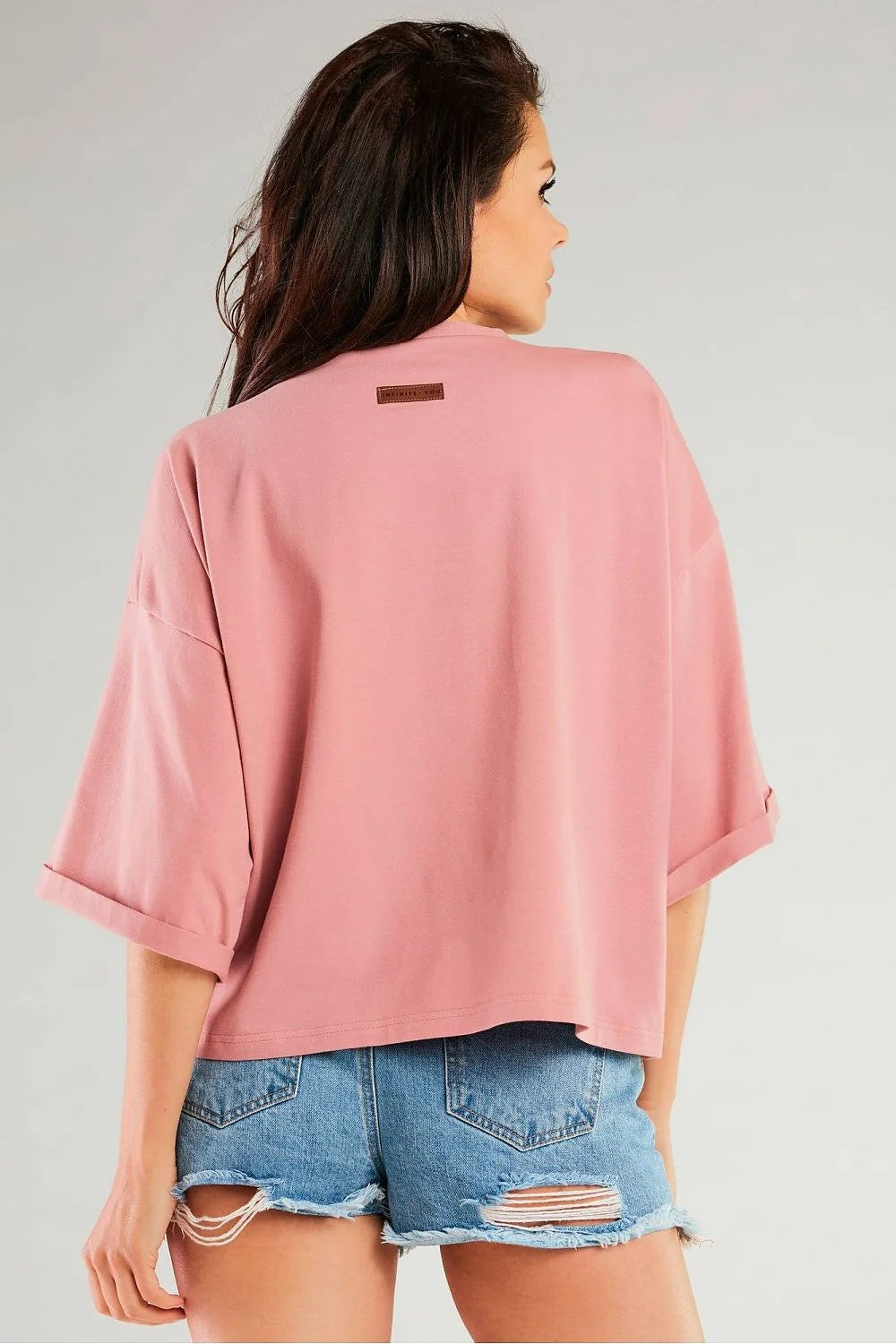 chemisier ample oversize manches larges encolure ronde coton lycra doux léger respirant coupe asymétrique sophistiqué décontracté polonais couleurs variées
