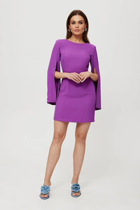 Robe de cocktail Makover design moderne coupe droite manches longues couleur audacieuse élégance féminine occasion spéciale