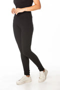 Legging mode femme survêtement Tessita confortable polyvalent coupe ajustée taille haute matière douce couleur noire