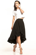 Ensemble jupe asymétrique polyester élasthanne élégant chic pour femme style moderne tendance soirée spéciale