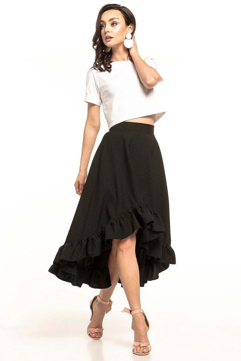 Ensemble jupe asymétrique polyester élasthanne élégant chic pour femme style moderne tendance soirée spéciale