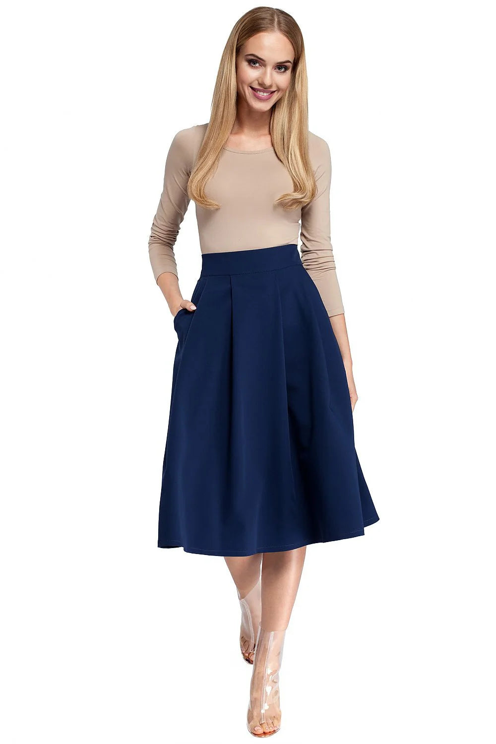 Jupe évasée en tissu raffiné élégante et confortable pour femmes modernes occasions formelles et décontractées
