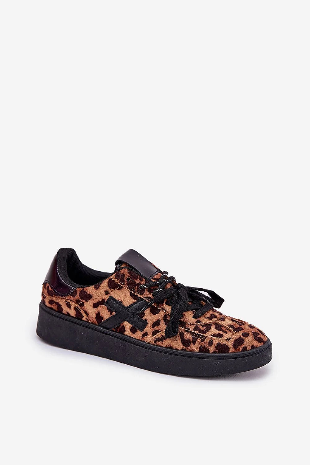 Chaussures de sport pour femmes baskets design audacieux motif léopard cuir écologique confortable occasion décontractée style moderne