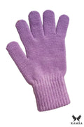 Gants tricotés Kamea pour femmes, style classique, couleur violet pastel, coupe ajustée, douce et confortable, idéaux pour l'hiver