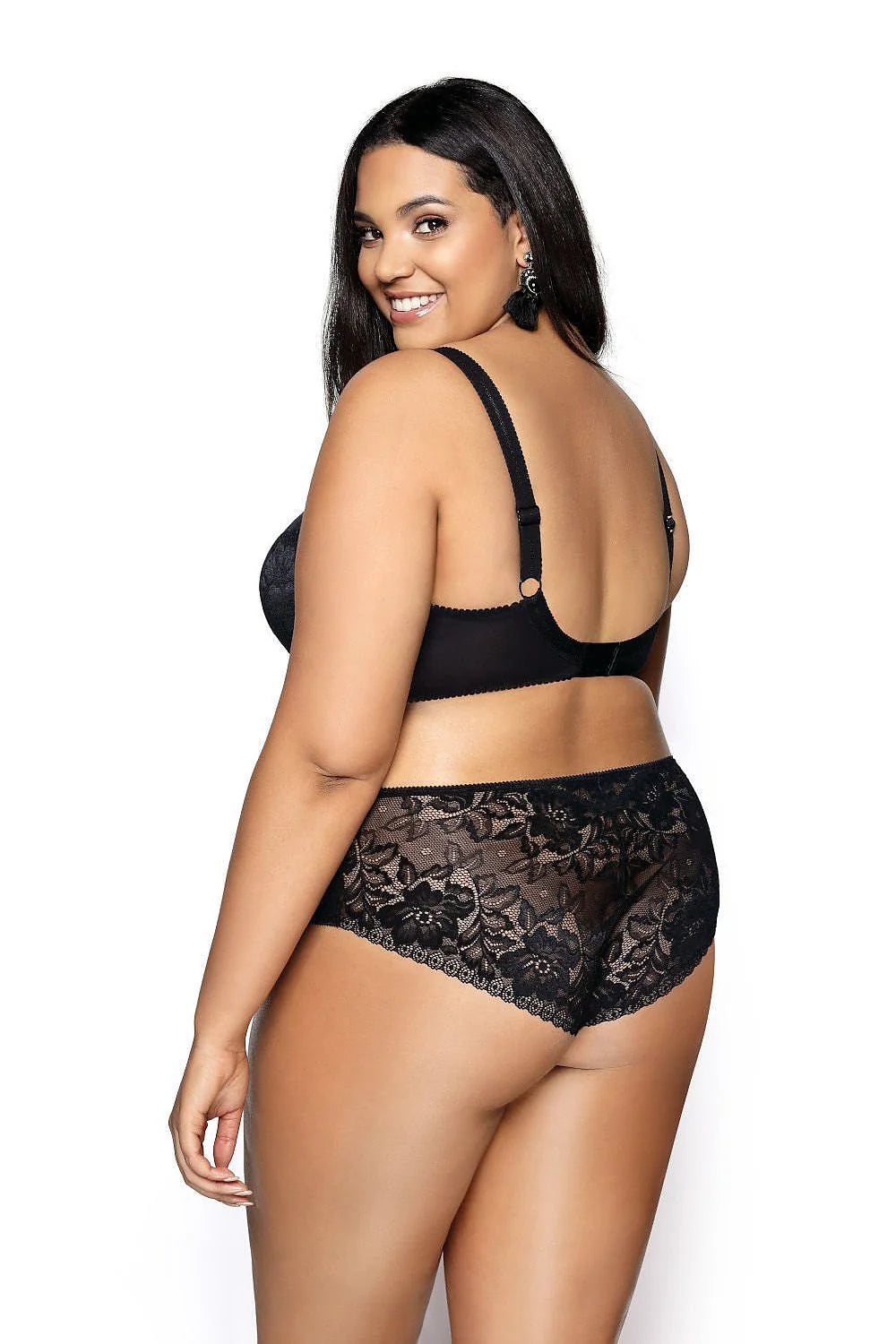 culotte femme taille haute dentelle florale transparente élégante séduisante confortable soutien optimal opaque stretch coton microfibre douce noire