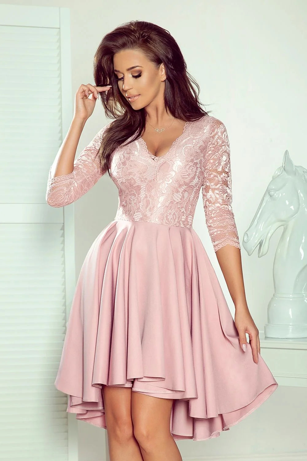Robe de soirée en polyester viscose chic asymétrique élégante pour mariage cocktail femme moderne