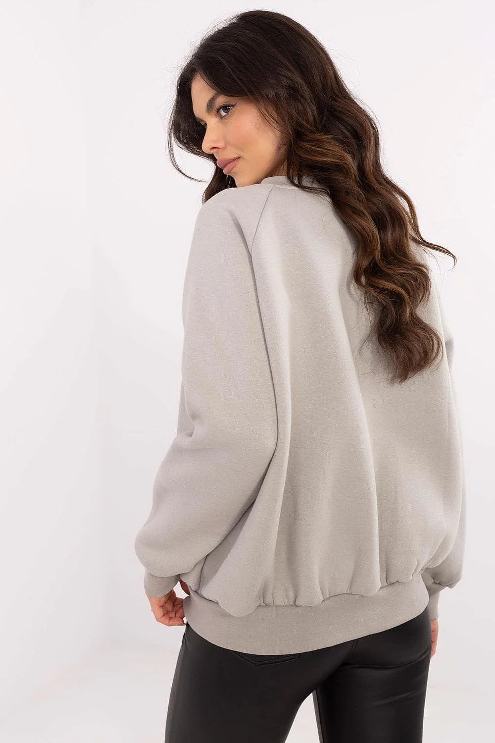 Sweatshirt femme design décontracté coupe ample manches longues col rond coton polyester Carolina logo université casual sport