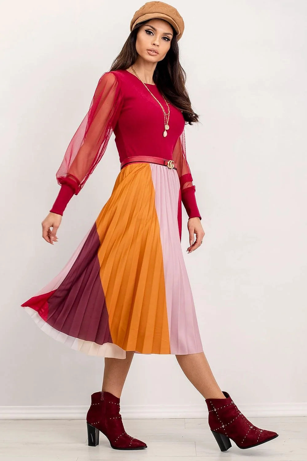 Chemisier Rue Paris Femme Manches Longues Translucides en Coton Élasthanne Taille Ajustable Élégant pour Occasions Formelles et Non Formelles