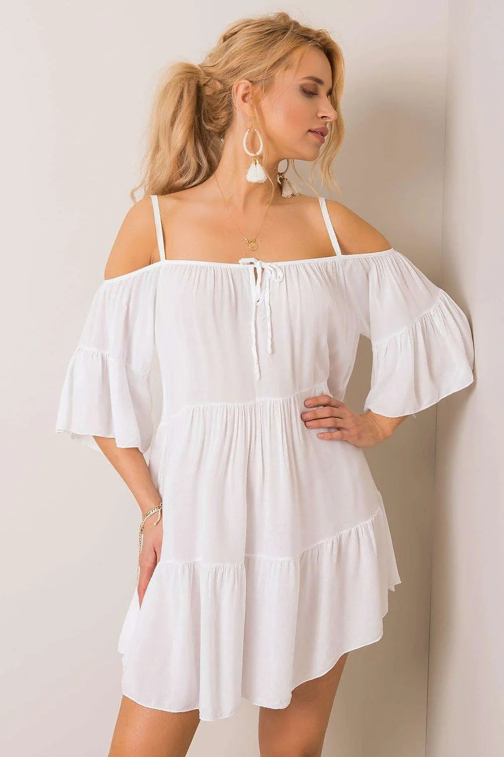 Robe d'été asymétrique manches épaules nues volants noir viscose respirante féminine décontractée élégante occasion quotidienne mode femme