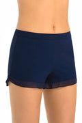 Shorts Femme Teyli Style Décontracté Bleu Marine Viscose Taille Élastique Femme Élégance Journée Chaudes Loisirs