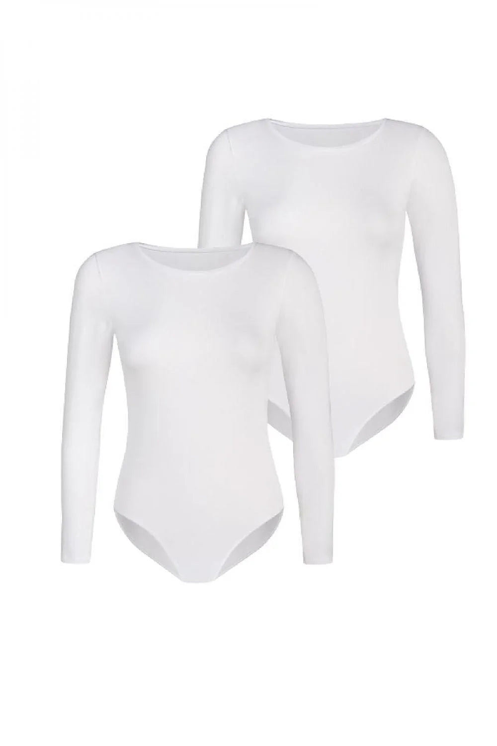 Body femme classique manches longues en viscose qualité supérieure ajusté silhouette féminine fermeture crochets entrejambe