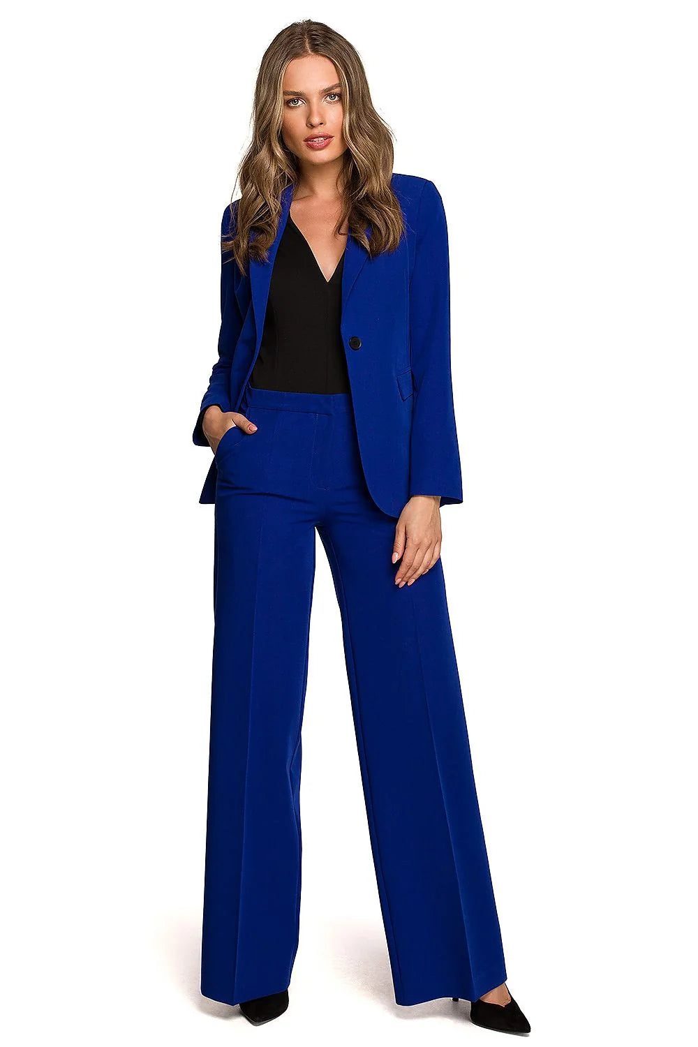 Blazer femme Stylove vert émeraude classique élégant veste ajustée doublée élasthanne polyester viscose taille L M S XL XXL