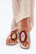 Sandales femmes cuir écologique style estival talon plat lanière tressée boucle décorative look chic été 2023