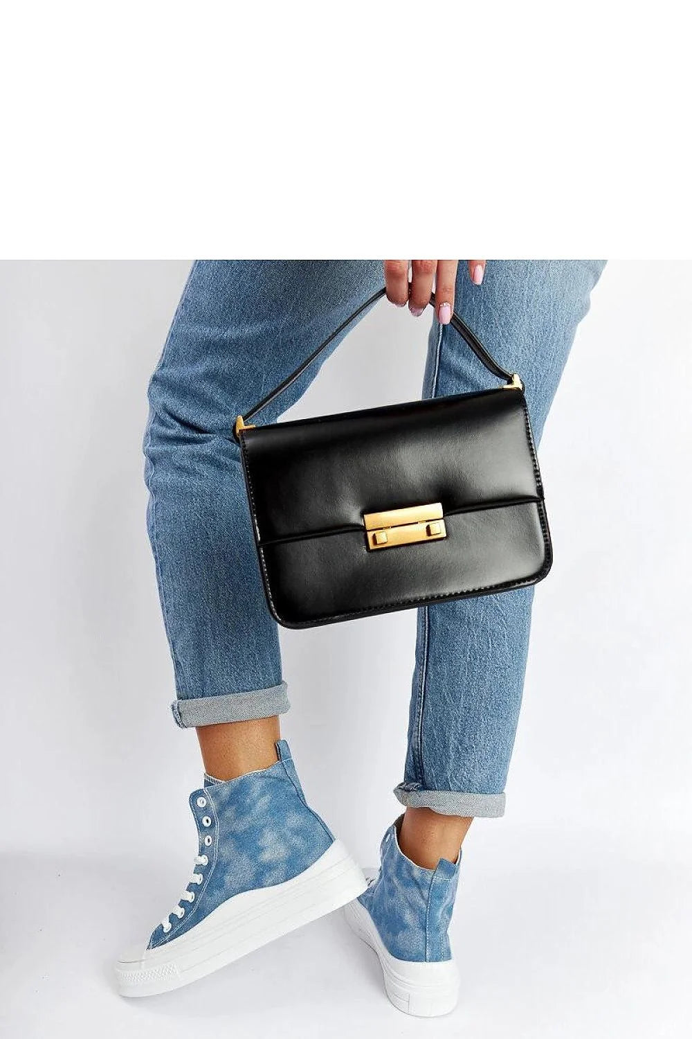 Baskets femmes mode urbaine style montantes bleu denim tissu respirant semelle caoutchouc confortable été 2023