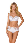 Ensemble lingerie féminine élégant classique dentelle tissu doux couleur blanche support push-up occasion spéciale日常 wear femmes