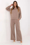 ensemble survêtement femme beurre doux viscose polyester élasthanne extensible oversize sweat col rond manches longues pantalon taille haute poches latérales