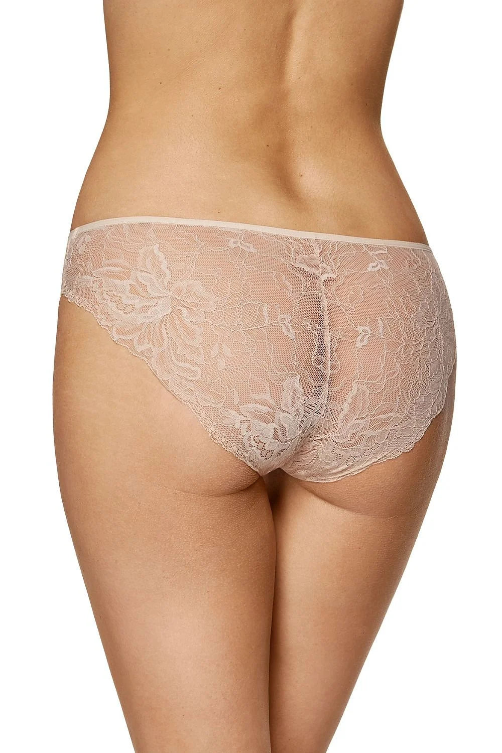 lot trois culottes femme bikini mihaute nude couvrance moyenne coton doux extensible dentelle florale taille elastique gousset oekotex certifie polonaise