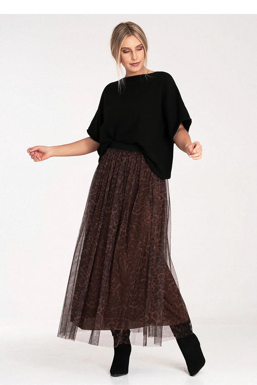 blouse top oversize noir coupe boxy courte manchescourtes larges encolurearrondie maillelegere souple fluide viscose acrylique laine casualchic minimaliste contemporain polyvalent